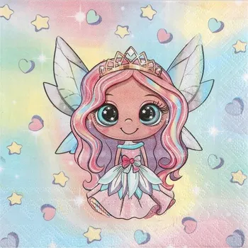 Papírový ubrousek VÍCEBAREVNÉ PAPÍROVÉ UBROUSKY VÍLA 20 KS Den dětí