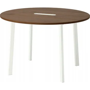 Konferenční stolek IKEA MITTZON Konferenční stůl kulatý 120x75 cm ořech/bílá