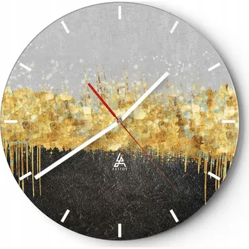 Hodiny Velké nástěnné hodiny na zeď 40x40 Minimalistické skleněné hodiny Kulatý Tiché