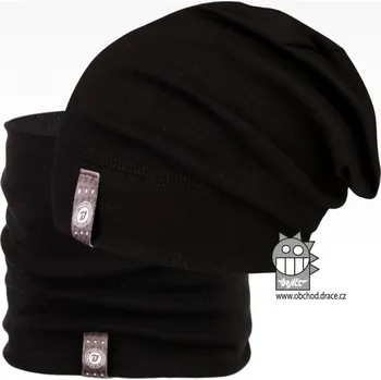Čepice Bavlněná čepice a nákrčník Dráče - Alan 10, černá Barva: Černá, Velikost: 54-56