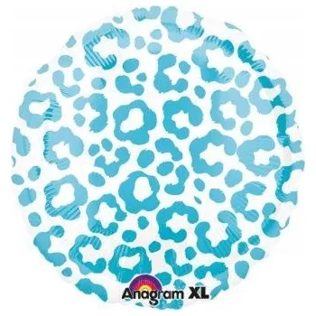 Balónek Fóliový balónek kulatý Modrý panter vzor 43 cm