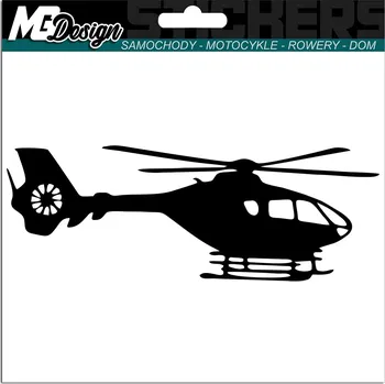 Samolepicí dekorace na vozidlo NÁLEPKA na auto HELIKOPTÉRA VRTULNÍK 15x5,5 cm