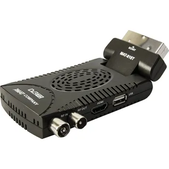 Televizor DEKODÉR TV TUNER DVB-T2 HEVC H.265 FULL HD MINI STICK S PILOTEM A BATERIEMI - SADA