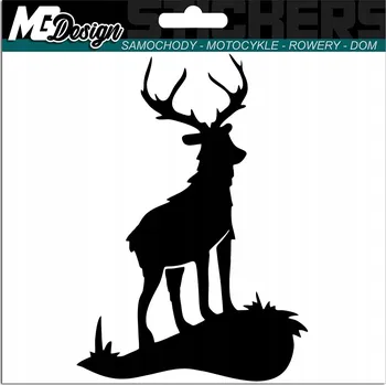 Samolepicí dekorace na vozidlo SAMOLEPKA na auto JELEN DEER WILD NATURE 11x15
