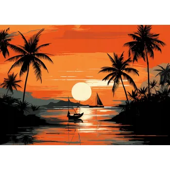 Plakát Plakát Tropický klid bez rámu 42 x 29,7 cm