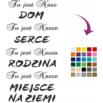 Obraz Dekorativní nálepky na zeď do obýváku Nápis Tady je náš domov 50x100