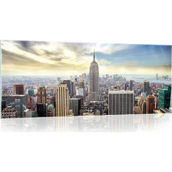 Obraz Obraz na skle MIASTO Manhattan 125x50 cm