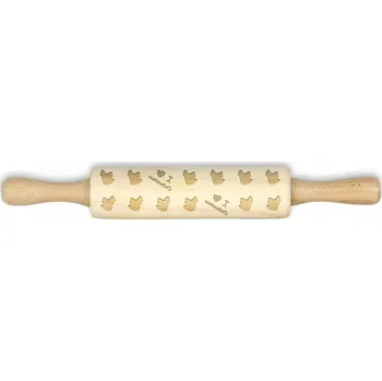 Váleček na těsto Čivava dlouhosrstá - malý váleček se vzorem psa, váleček na těsto pro dět