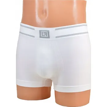 Pánské spodní prádlo Italské pánské BOXERKY s IONTY STŘÍBRA bílé XXL