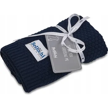 Dětská deka Bambusová tkaná deka PREMIUM 80x100 zavinovačka modrá