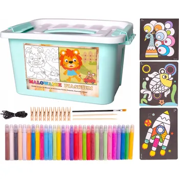 kreativní sada Obrázky k malování pískem 74 ks pro děti 6 let +