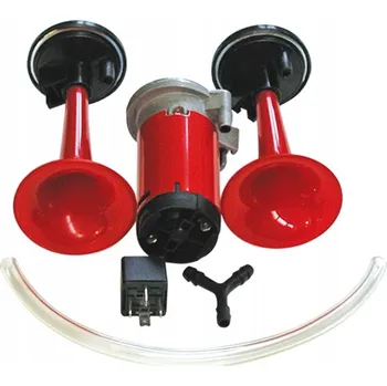 Houkačka PNEUMATICKÁ FANFÁRA KLAKSON S KOMPRESOREM - TRUBKA