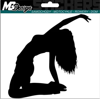 Samolepicí dekorace na vozidlo NÁLEPKA na auto ŽENA WOMAN TANEC JÓGA 15x15