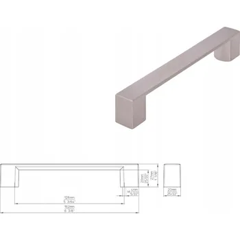 Nábytková úchytka SIRO 2157-161ZN21 vzhled nerezové oceli
