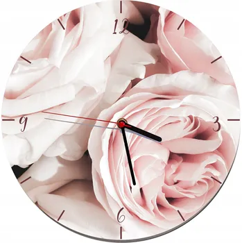 Hodiny Nástěnné hodiny do obýváku Nástěnná dekorace Pastelové květy 30 cm