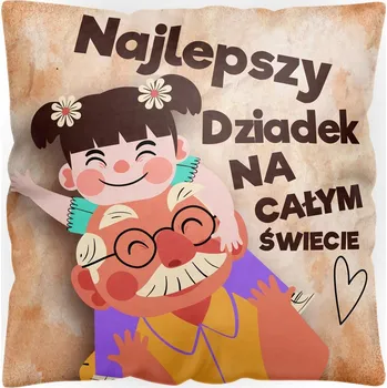 Polštář DEKORATIVNÍ POVLAK NA POLŠTÁŘ KE DNI PRADOBŘIČŮ 40x40 JASIEK DÁREK POLŠTÁŘ