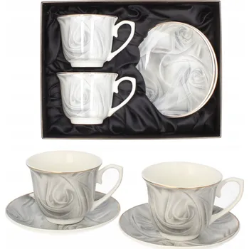 LIVELLO SADA 2 PORCELÁNOVÝCH ŠÁLKŮ S PODŠÁLKY 250 ML / 14 CM