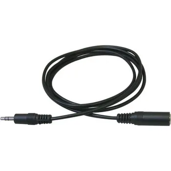 Audio kabel Prodlužovací audio kabel Jack (3.5mm) samec - Jack (3.5mm) samice, 2m, černá