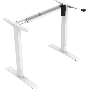 Psací stůl Rám stolu, elektricky nastavitelná výška, rozsah 500 mm, bílý, 70 kg nosnost, ergo