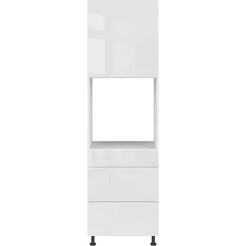 Kuchyňská skříňka Black red white DPS-60/207 2SFB/SFB/L dolní skříňka pro vestavné spotřebiče kuchyně Top Line Zvolte stranu: pravé provedení, Barva korpusu skříněk: Bílá alpská, Zvolte barvu dvířek: Bílá lesk