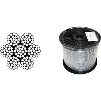 Lano lanko 5mm ocelové A4 NEREZ DIN 3060 (7*19) 9498-05