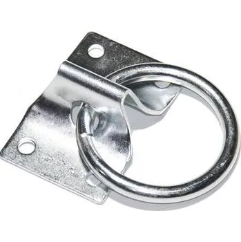 Tesařské kování deska kotevní s kroužkem 6,8*48mm, deska 68*45mm Zn