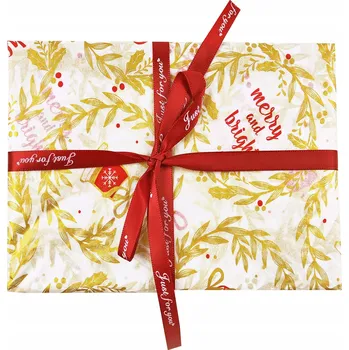 Balící papír Hedvábný papír dárkový balicí papír Zlatý věnec 50x70cm 10 Kusů