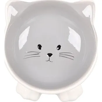 Miska pro psa Miska keramika Puzi šedá 125ml Flamingo