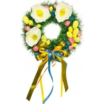 Velikonoční dekorace Věneček zeleno-seledinový