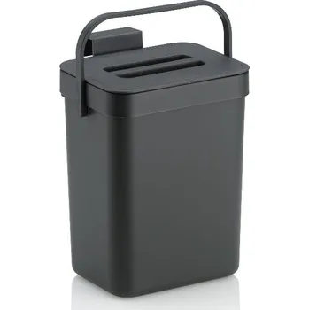Odpadkový koš Kela Odpadkový koš na bio odpad Paulo plastový tmavě šedý 15,5x12,0x20,5cm 2,3l