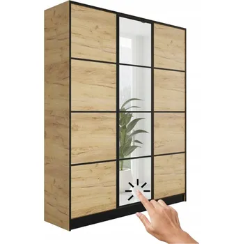 Šatní skříň Dvoudveřová Skříň Kier , vyrobená ze zlatého dubu, s panty, pro svépomocnou montáž