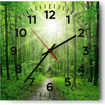 Hodiny Nástěnné hodiny do obýváku 40x40 Krajina Bezhluczne Skleněné hodiny Tiché