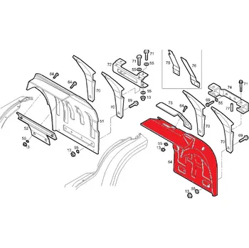 Karosérie Blatník předního kola, zadní část, Iveco Eurocargo, levý