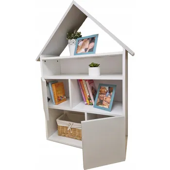 Knihovna Regál Stolfest 80 x 32 x 117 cm, bílý, odstíny šedé