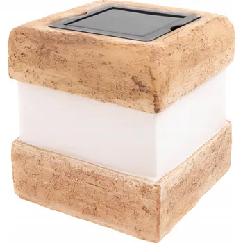 Venkovní osvětlení Solární lampa LED KÁMEN do zahrady HNĚDÁ osvětlení cesty