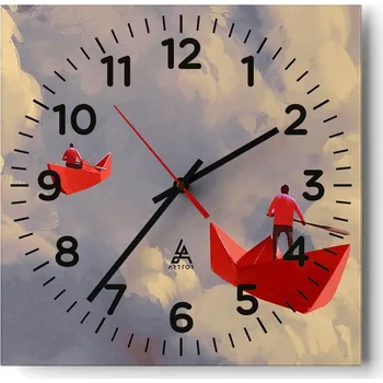 Hodiny Nástěnné hodiny do obýváku 40x40 Abstrakce Tiché hodiny Skleněné hodiny Bez hlučnosti