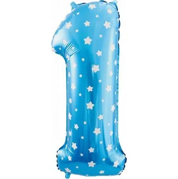 Balónek Fóliový balónek GoDan číslice 1, 61 cm, modrý