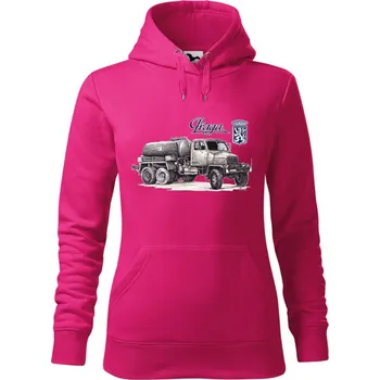 Dámská mikina Mikina - Praga V3S - Fekální vůz Barva: Purpurová (40), Velikost: XS, Střih: Dámské