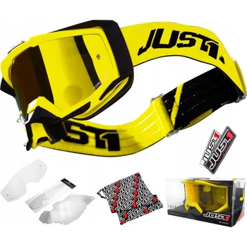 Motocyklové brýle Motokrosové brýle Just1 Iris Track černo-žluté