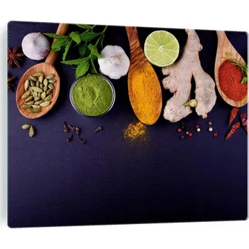 Varná deska Tvrzené sklo na indukční desku - motiv koření do kuchyně