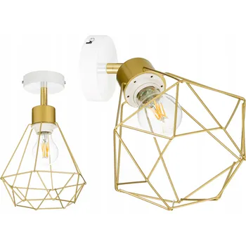 Nástěnné svítidlo Nástěnná LAMPA KINKIET nastavitelná loft drát zlatá 1