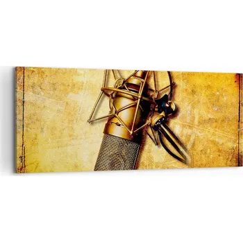 Obraz Foto obraz na plátně canvas 100x40 mikrofon obývák ložnice na zeď velký