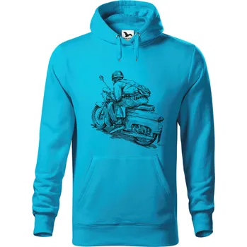 Dámská mikina Mikina - Jawa 50 Barva: Modrá - tyrkysová (44), Velikost: M, Střih: Pánské