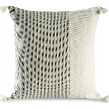 Povlečení DEKORAČNÍ POVLEČENÍ NA POLŠTÁŘ S BAMBULEMI KRÉMOVÉ ČERNÉ 45X45 EUROFIRANY