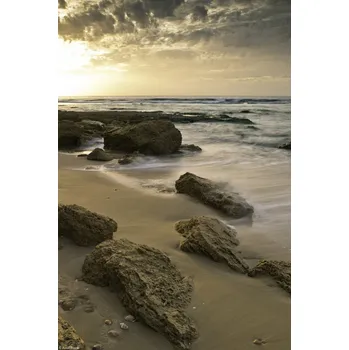 Obraz Plakát Západ slunce nad pláží Palmachim bez rámu 20 x 30 cm