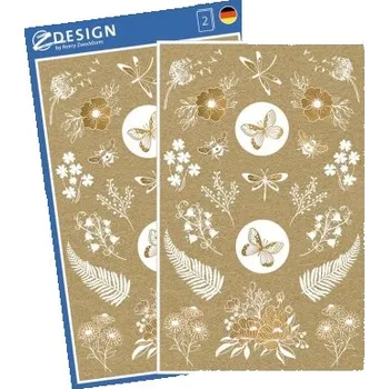Speciální papír AVERY Z-DESIGN Dekorační etikety, Květiny zlaté
