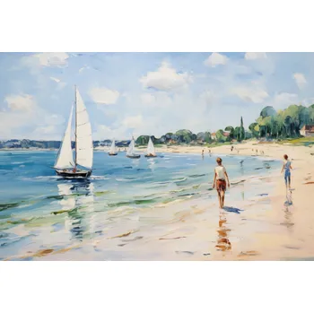 Plakát Plakát Život na břehu bez rámu 91,5 x 61 cm