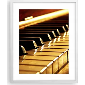 Obraz Obraz plakát na zeď v bílém rámu 40x50 hudba foto plakáty do obýváku
