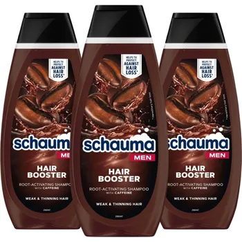 Šampon Schauma Men Posilující Šampon pro oslabené vlasy Booster 400ml x3