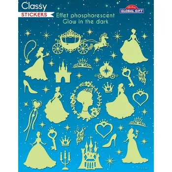 samolepka Samolepky GG CLS 211700 svítící ve tmě - Princess